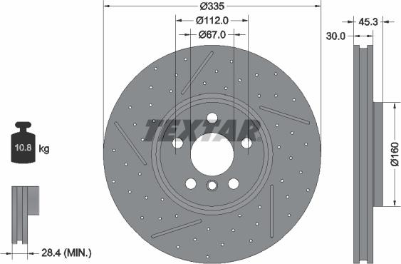 Textar 92317105 — Tarcza hamulcowa