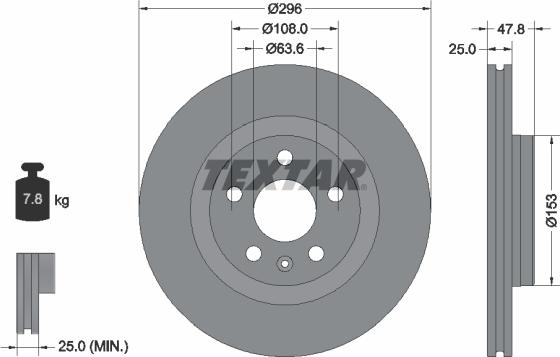 Textar 92323905 — Tarcza hamulcowa