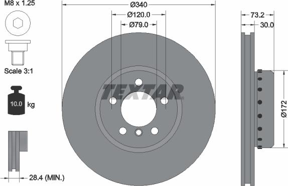 Textar 92264925 — Tarcza hamulcowa