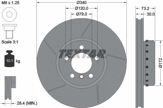 Textar 92265025 — Tarcza hamulcowa