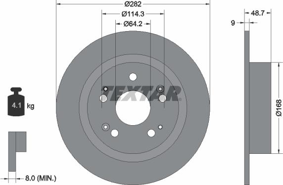 Textar 92204300 — Tarcza hamulcowa