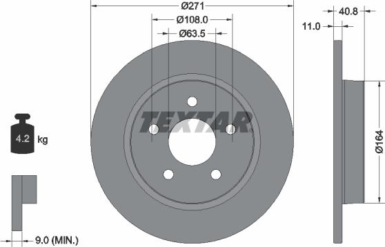 Textar 92239003 — Tarcza hamulcowa