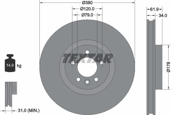 Textar 92235605 — Tarcza hamulcowa