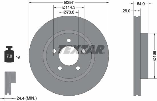 Textar 92230003 — Tarcza hamulcowa