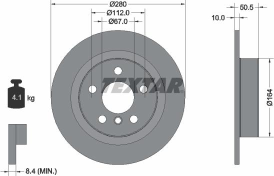 Textar 92274603 — Tarcza hamulcowa