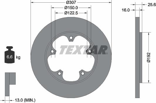 Textar 92274103 — Tarcza hamulcowa
