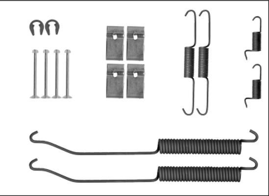 Textar 97040300 - SPRĘŻYNY SZCZĘK HAM. NISSAN NP300 NAVARA 2.5-3.0 DCI 4WD 05-