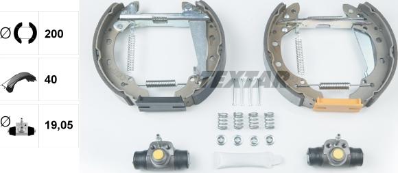 Textar 84044700 - Zestaw eksp. bębna szczęki. cylinderki. sprężyny