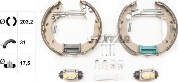 Textar 84063300 - ZESTAW SZCZĘK HAM. HYUNDAI GETZ 1.1-1.6 02-10 KPL. Z CYLINDERKAMI