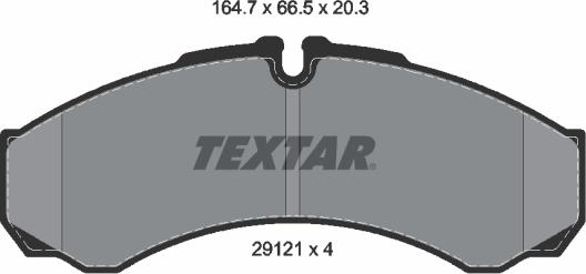 Textar 2912112 - KLOCKI HAM. IVECO P. -T. DAILY 96--99--MASCOTT