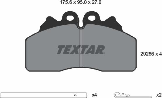 Textar 2925601 - Klocek hamulcowy kpl.