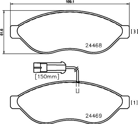 Textar 2446807 - KLOCKI HAM. FIAT P. DUCATO 2.2 D 21-
