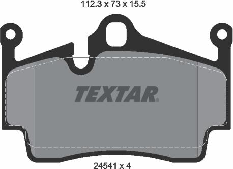 Textar 2454101 — Zestaw klocków hamulcowych, hamulce tarczowe