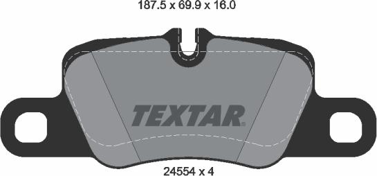 Textar 2455402 — Zestaw klocków hamulcowych, hamulce tarczowe