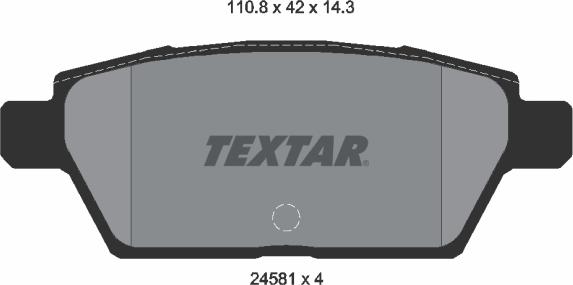 Textar 2458102 — Zestaw klocków hamulcowych, hamulce tarczowe