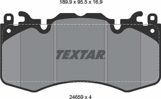 Textar 2465901 — Zestaw klocków hamulcowych, hamulce tarczowe
