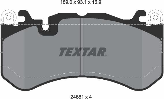 Textar 2468101 — Zestaw klocków hamulcowych, hamulce tarczowe