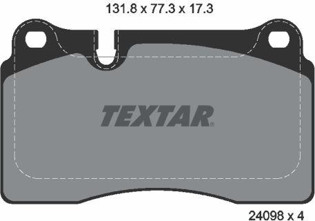 Textar 2409801 — Zestaw klocków hamulcowych, hamulce tarczowe