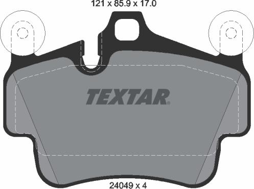 Textar 2404903 — Zestaw klocków hamulcowych, hamulce tarczowe