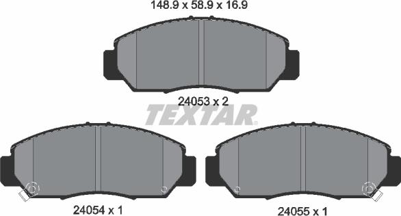 Textar 2405301 — Zestaw klocków hamulcowych, hamulce tarczowe