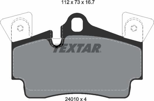 Textar 2401001 — Zestaw klocków hamulcowych, hamulce tarczowe