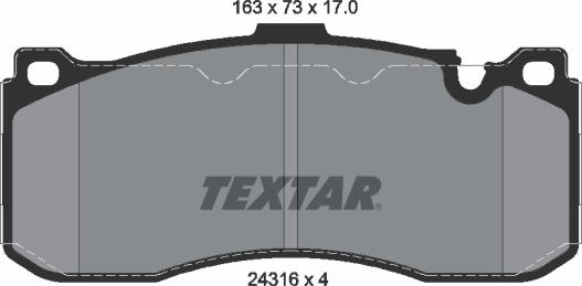 Textar 2431601 — Zestaw klocków hamulcowych, hamulce tarczowe