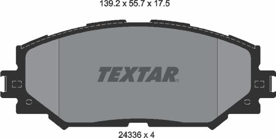 Textar 2433601 — Zestaw klocków hamulcowych, hamulce tarczowe