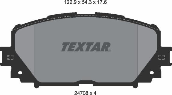 Textar 2470801 — Zestaw klocków hamulcowych, hamulce tarczowe
