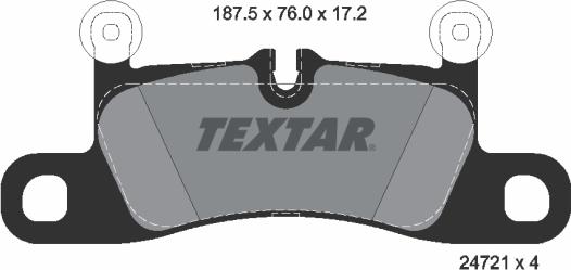 Textar 2472101 — Zestaw klocków hamulcowych, hamulce tarczowe