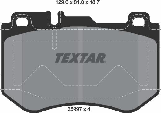 Textar 2599701 — Zestaw klocków hamulcowych, hamulce tarczowe