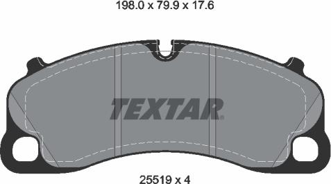 Textar 2551901 — Zestaw klocków hamulcowych, hamulce tarczowe