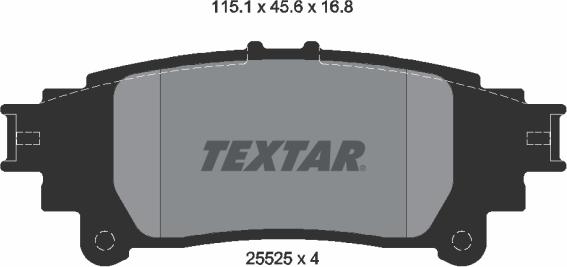 Textar 2552501 — Zestaw klocków hamulcowych, hamulce tarczowe