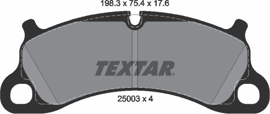 Textar 2500301 — Zestaw klocków hamulcowych, hamulce tarczowe