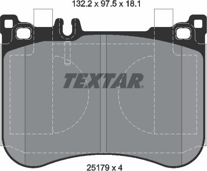 Textar 2517901 — Zestaw klocków hamulcowych, hamulce tarczowe