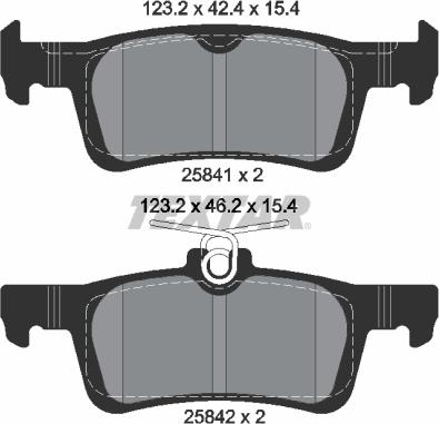 Textar 2584101 — Zestaw klocków hamulcowych, hamulce tarczowe