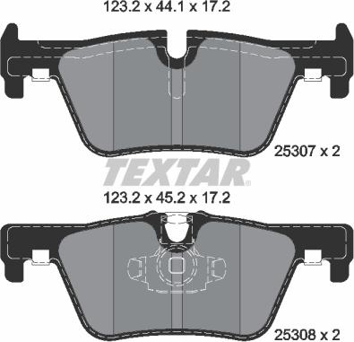Textar 2530701 — Zestaw klocków hamulcowych, hamulce tarczowe