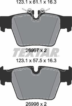 Textar 2699701 — Zestaw klocków hamulcowych, hamulce tarczowe