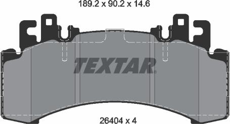 Textar 2640401 — Zestaw klocków hamulcowych, hamulce tarczowe