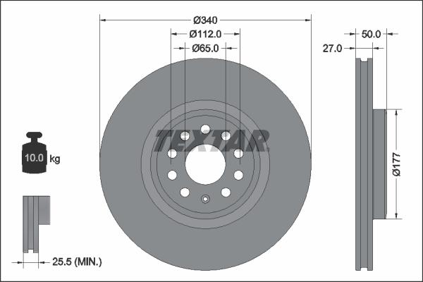 Textar 92337405 — Tarcza hamulcowa