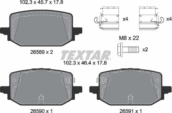 Textar 2658901 - KLOCKI HAM. NISSAN T. QASHQAI 1.3-1.5 21-