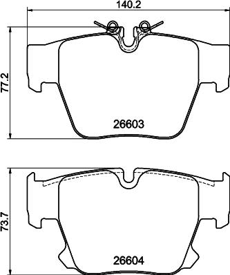 Textar 2660301 - KLOCKI HAM. BMW T. 5-7-XM 3.0-4.4 22-