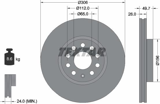 Textar 92334805 — Tarcza hamulcowa