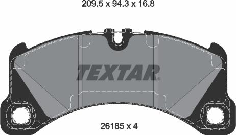 Textar 2618501 — Zestaw klocków hamulcowych, hamulce tarczowe