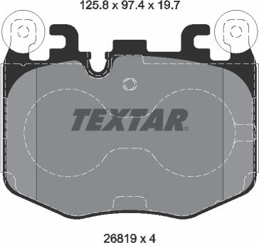 Textar 2681901 — Zestaw klocków hamulcowych, hamulce tarczowe