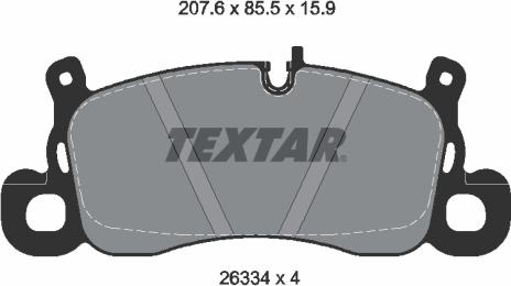 Textar 2633401 — Zestaw klocków hamulcowych, hamulce tarczowe