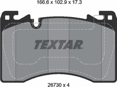 Textar 2673001 — Zestaw klocków hamulcowych, hamulce tarczowe