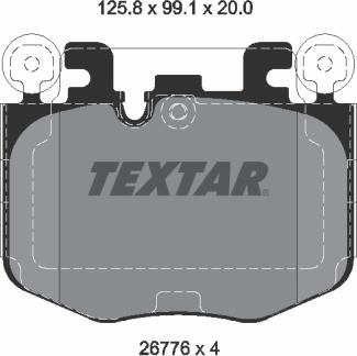 Textar 2677601 — Zestaw klocków hamulcowych, hamulce tarczowe