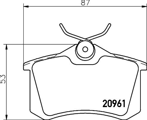 Textar 2096104 - Zestaw klocków hamulcowych, hamulce tarczowe