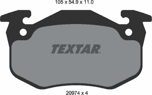 Textar 2097401 — Zestaw klocków hamulcowych, hamulce tarczowe