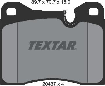Textar 2043703 — Zestaw klocków hamulcowych, hamulce tarczowe
